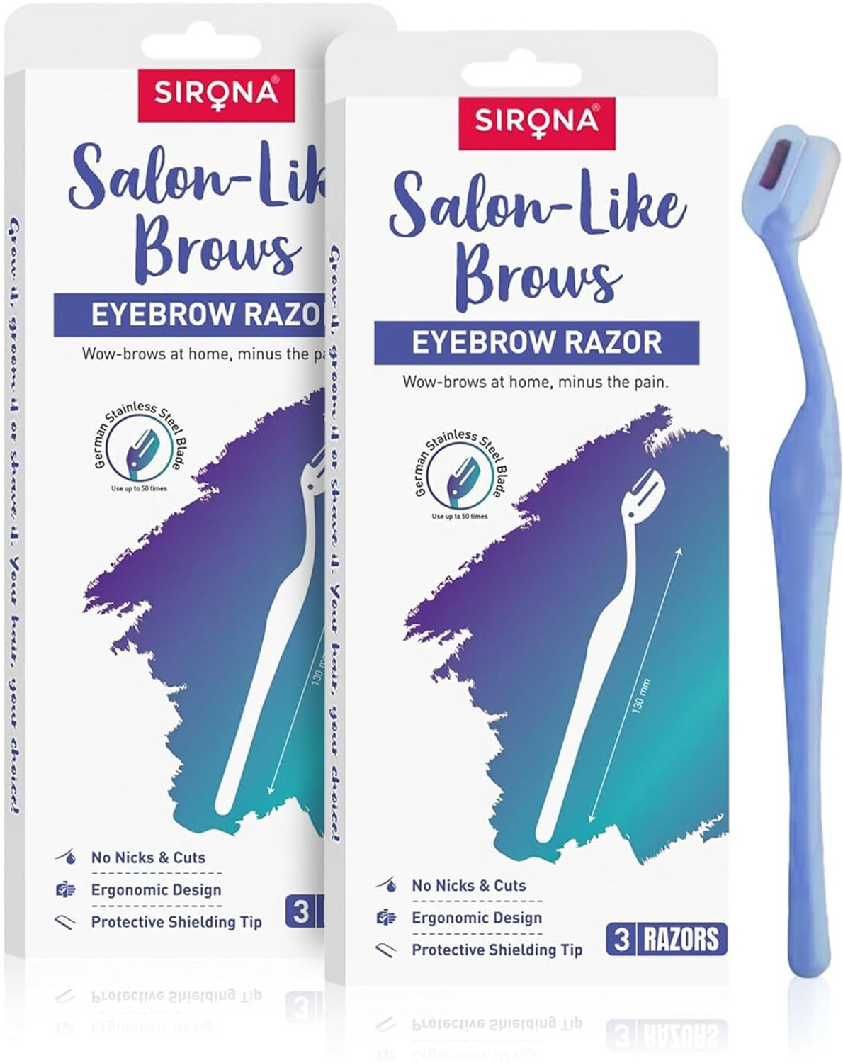 Image of SIRONA Eyebrow & Face Razor for Women, Women