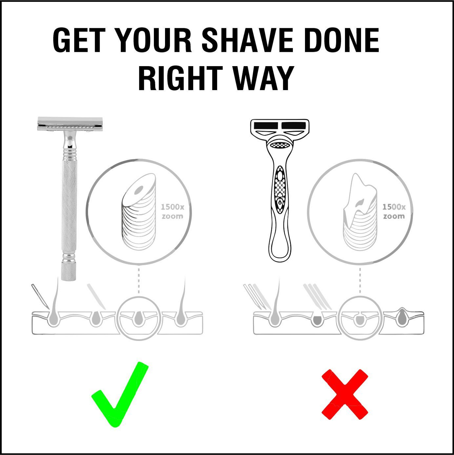 Image of Pearl Shaving PSR Double Edge Safety Razor SS-01 (Close Comb Chrome), Men