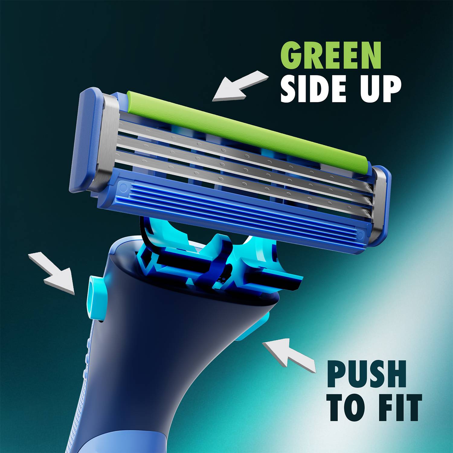 Gillette Guard 3in1 Razor, 1 Handle + 3 Cartridges - Image 3