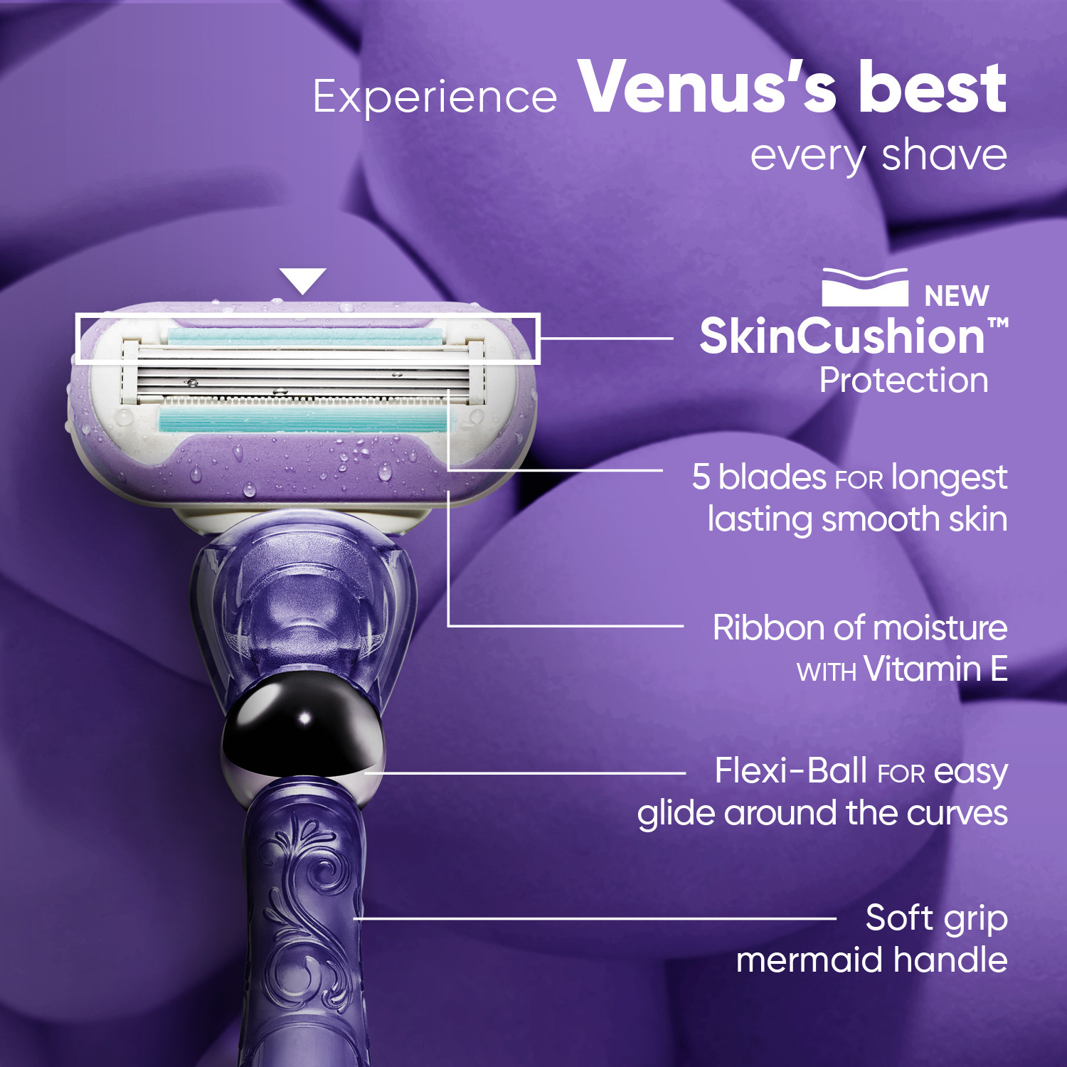 Image of Gillette Veus Smooth Curves | Swirl | Hair Removal Razor for Women, 1 Razor, Women