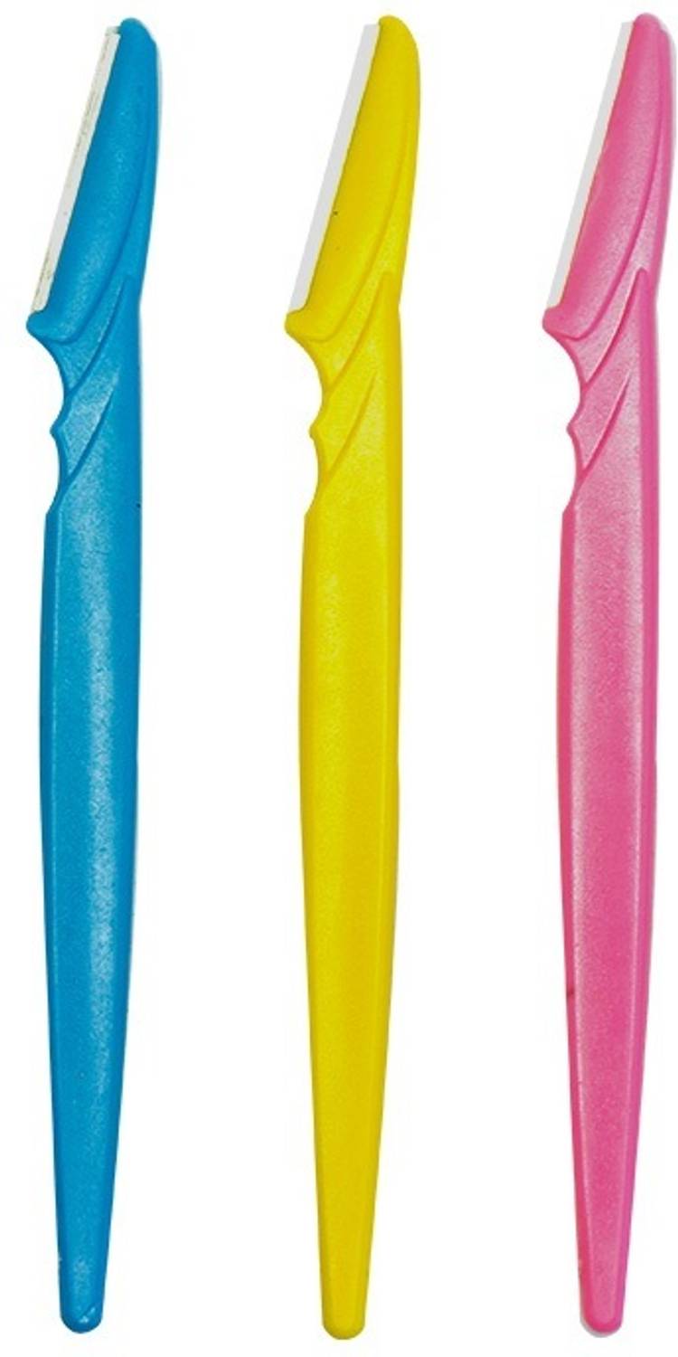 Bronson Professional Face and Eyebrow Razor for Women - Instant Painless Hair Removal-Pack of 3, Women