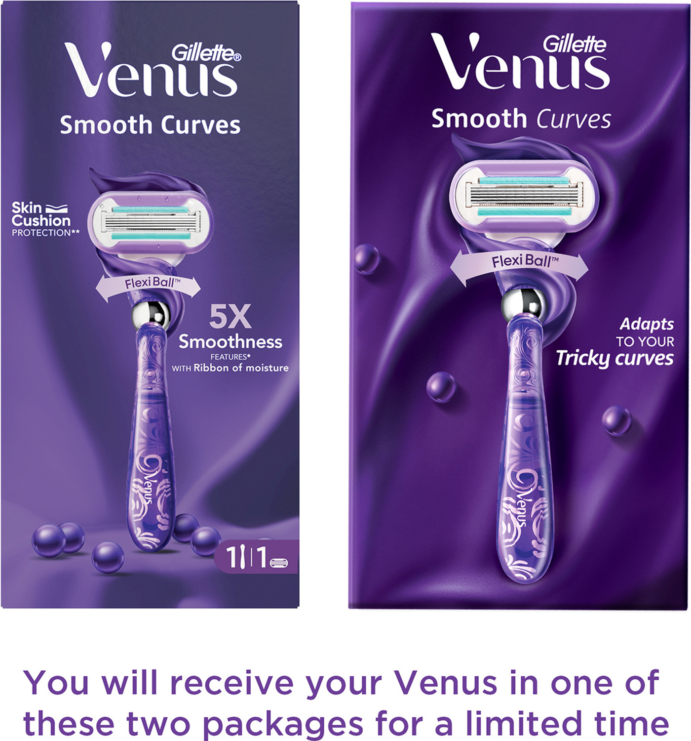 Image of Gillette Veus Smooth Curves | Swirl | Hair Removal Razor for Women, 1 Razor, Women