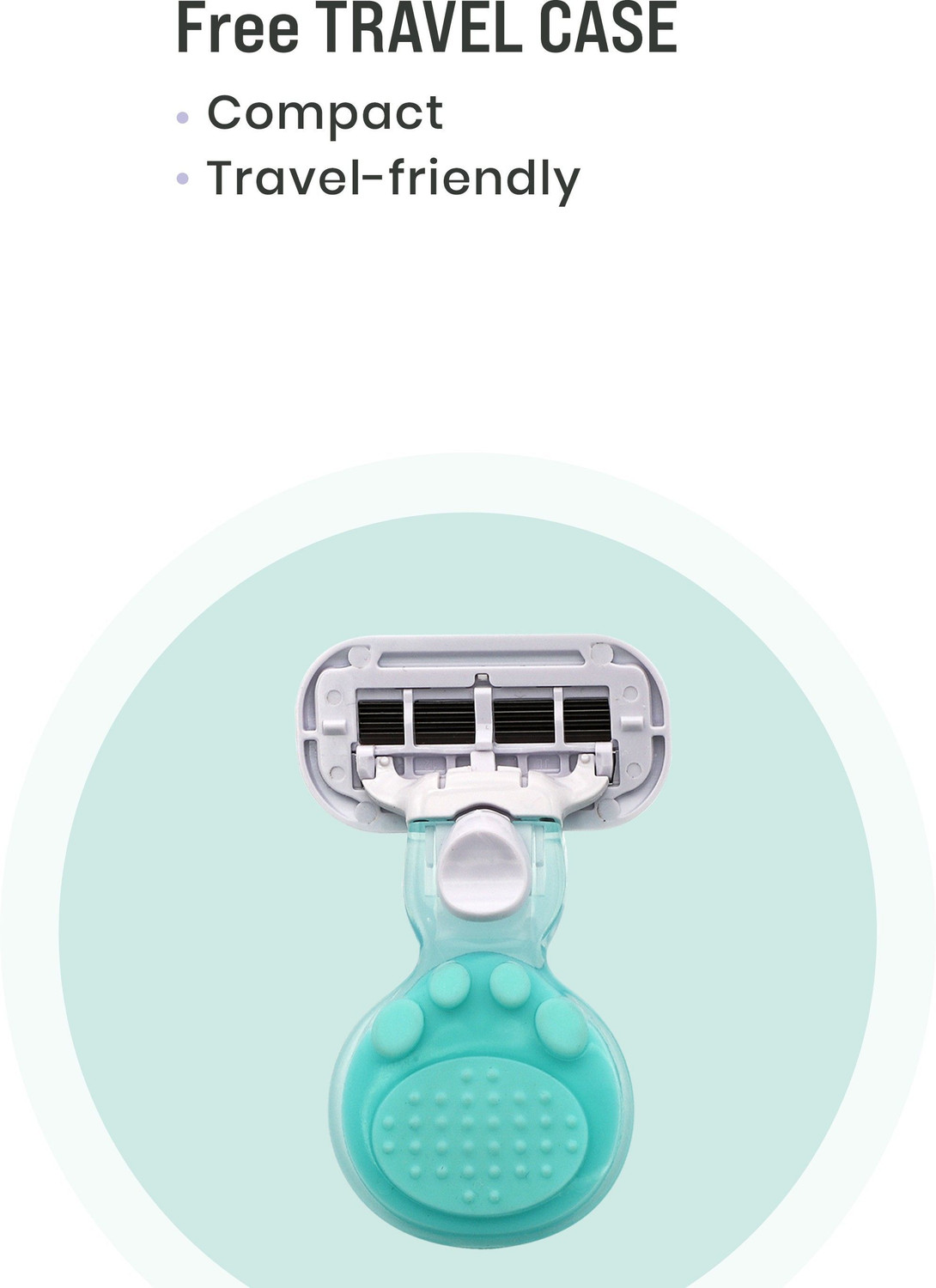 Image of SIRONA 5 Blade Mini Body Razor with Travel Case & Aloe-Vera Strip for Smooth Shave, Women