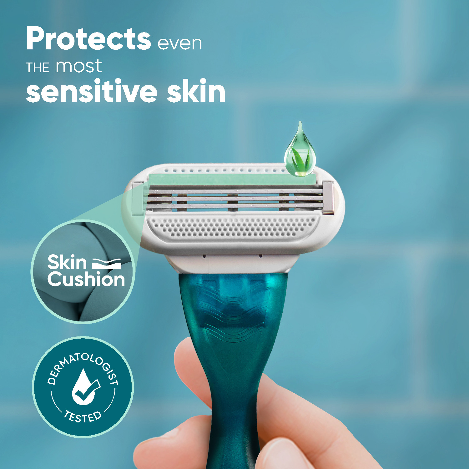 Image of Venus Gillette Smooth Razor for Women with Aloe vera & Free Shave Gel (1 Pc), Women
