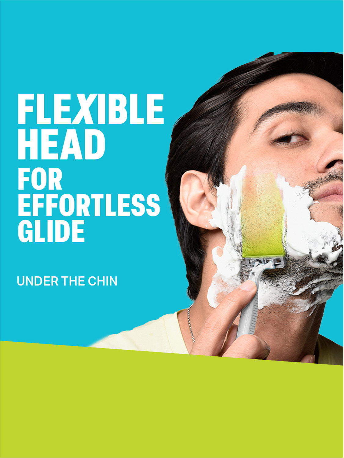 Image of BOMBAY SHAVING COMPANY Flexi Stud Razor for Men with Comfort Pivot & Aloe Strip, Men