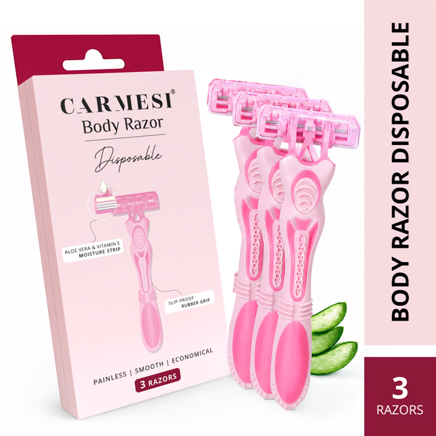 Image of Carmesi Disposable Body Razors | For Smooth & Painless Hair Removal, Women