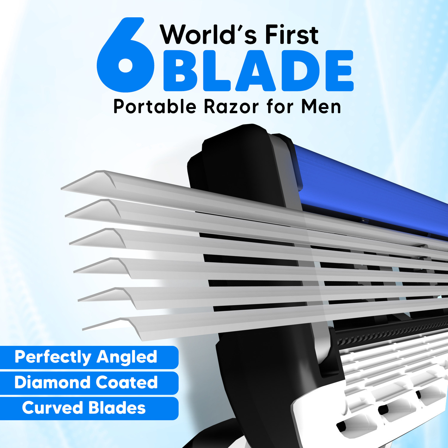Image of LetsShave Pro 6 Blade Disposable Razor with Sensitive Foam 425g | Close & Gentle Shave, Men