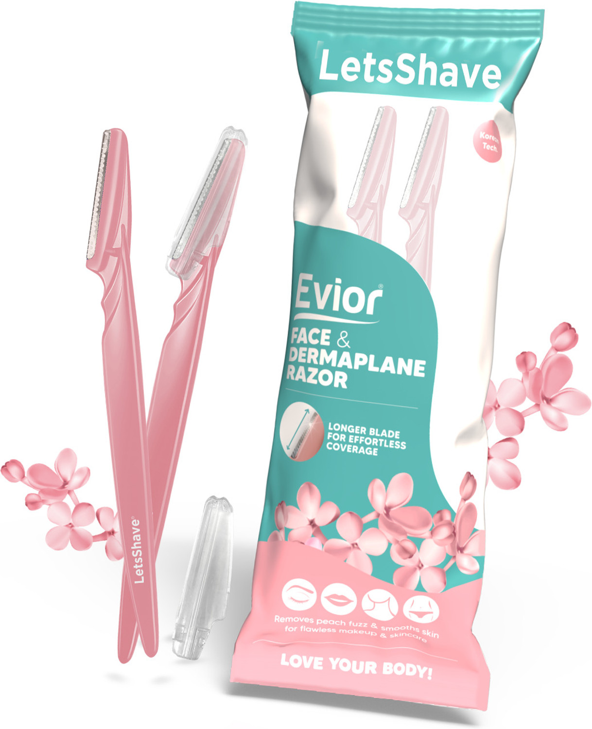 Image of LetsShave Evior Reusable Face Razor, Women