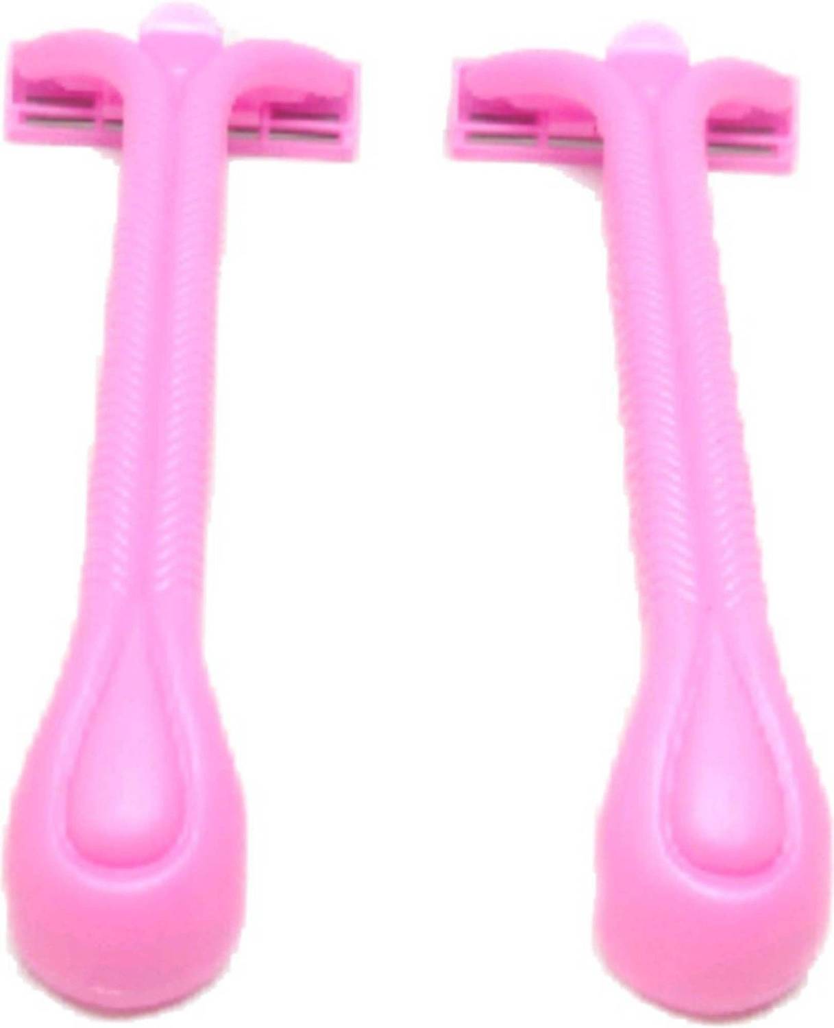 CHIWA Women Body Razor & Manual Shaving Razor Blades (2 Pieces) Disposable Razor Pink (Pack of 2), Women