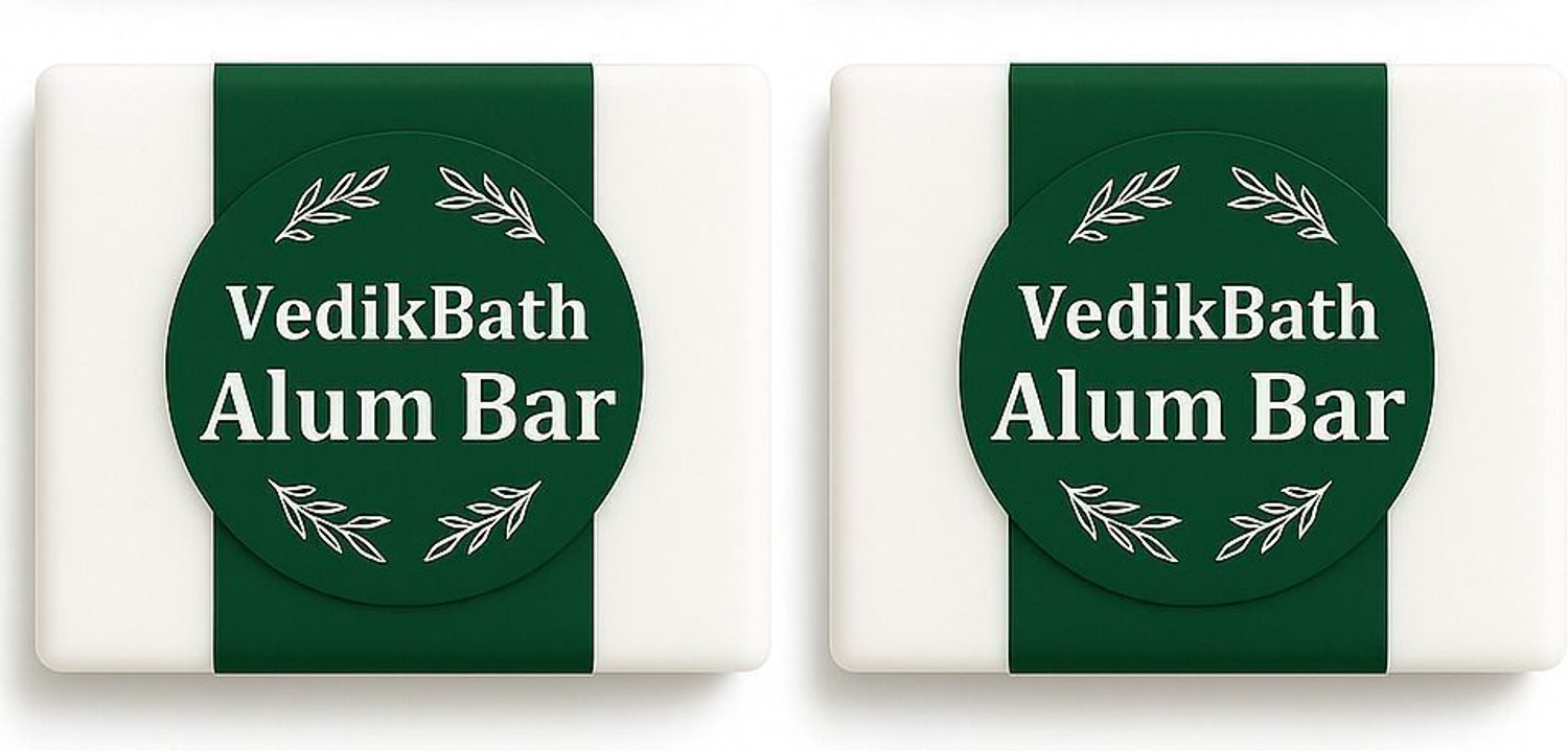 Image of VedikBath Natural Fitkari(Alum)Stone for After Shave,Razor Cuts,Oil Control & Pimple Care Shaving Soap