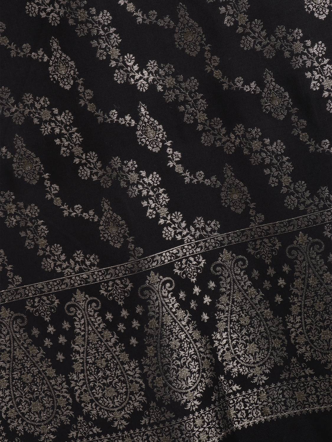 Tweedle Acrylic Woven Men Shawl Black - Image 4