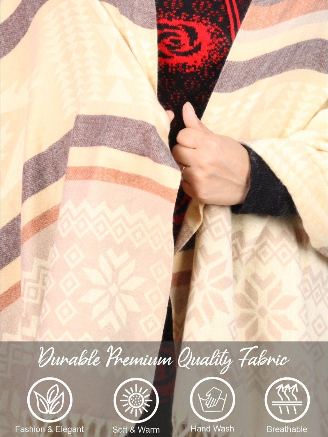 Image of Daily Needs Shop Wool Self Design Women Shawl