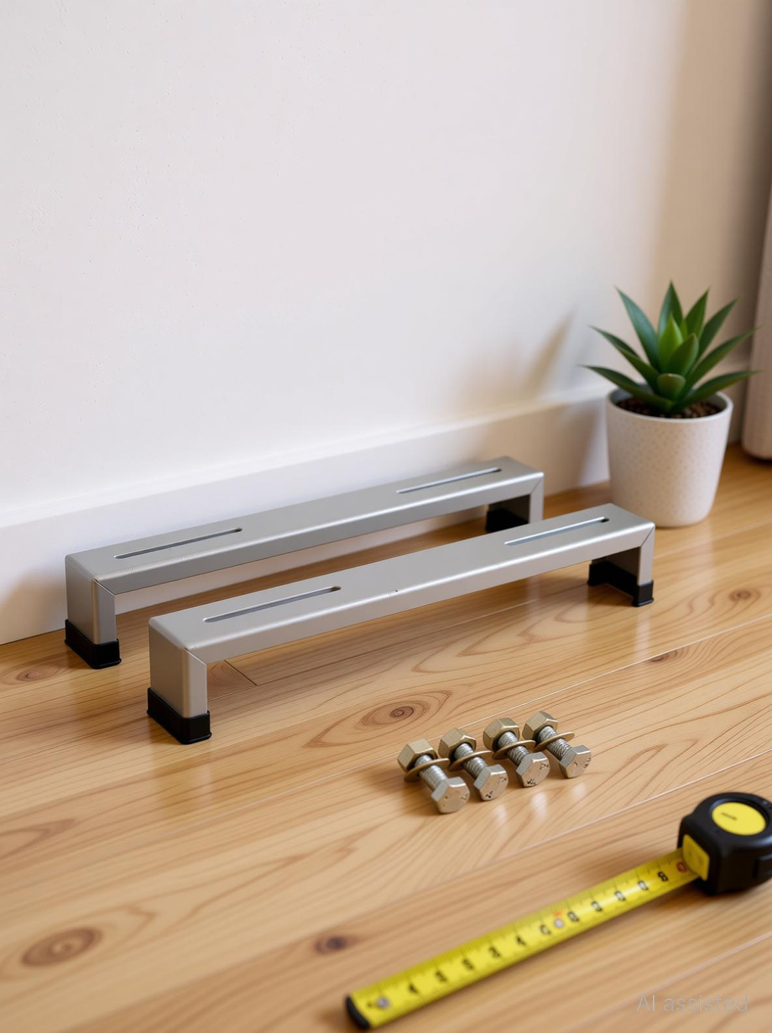 Image of Sub-Urbs High Quality Metal Floor AC Stand, Special Coated Super Quality 43.5 x 5cm Shelf Bracket