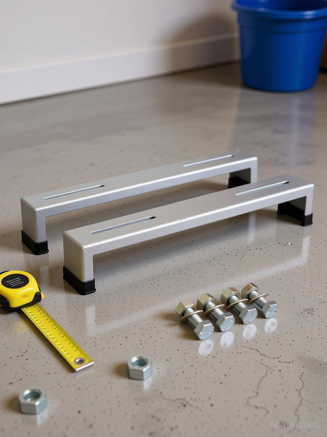 Image of Sub-Urbs High Quality Metal Floor AC Stand, Special Coated Super Quality 43.5 x 5cm Shelf Bracket