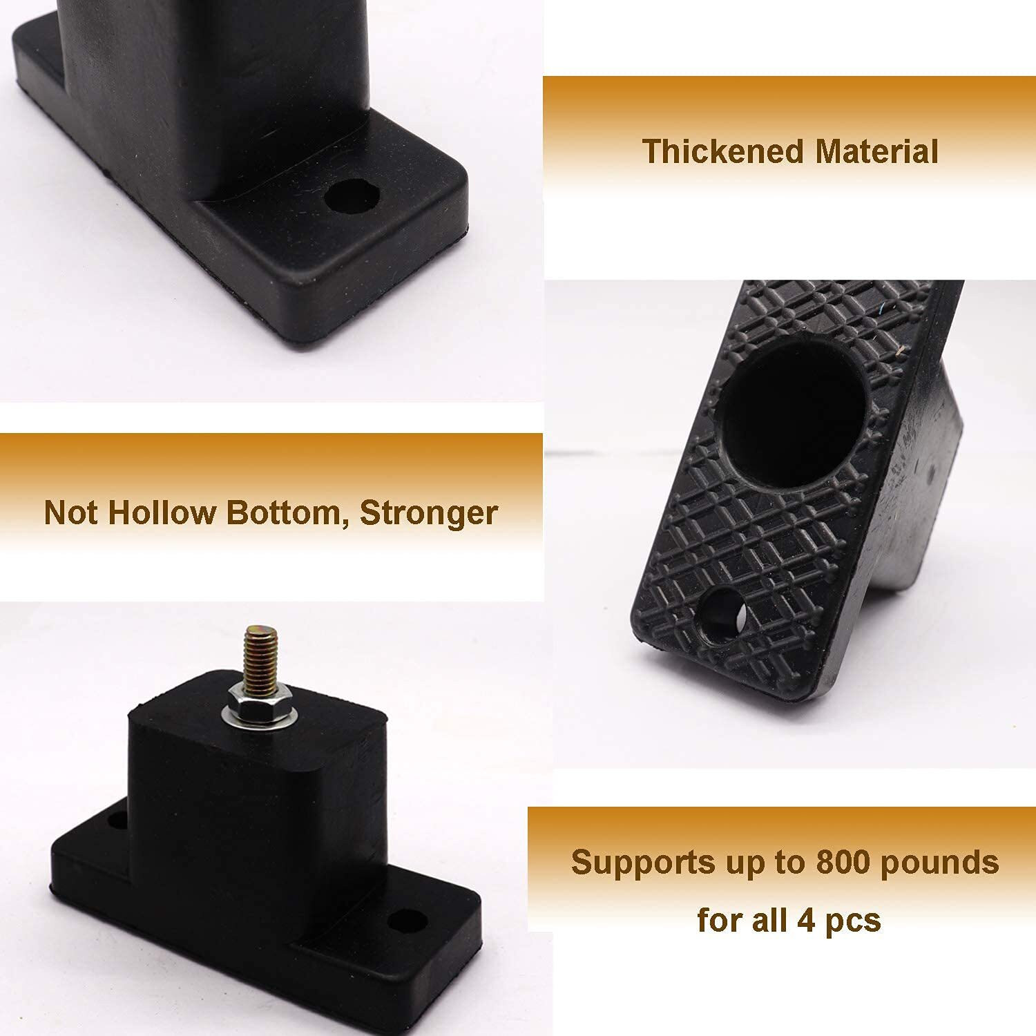 Image of Sub-Urbs Sigma Rubber Mounting Bush for Condensing Units (Black) - 4pcs Set. Rubber Furniture Caster