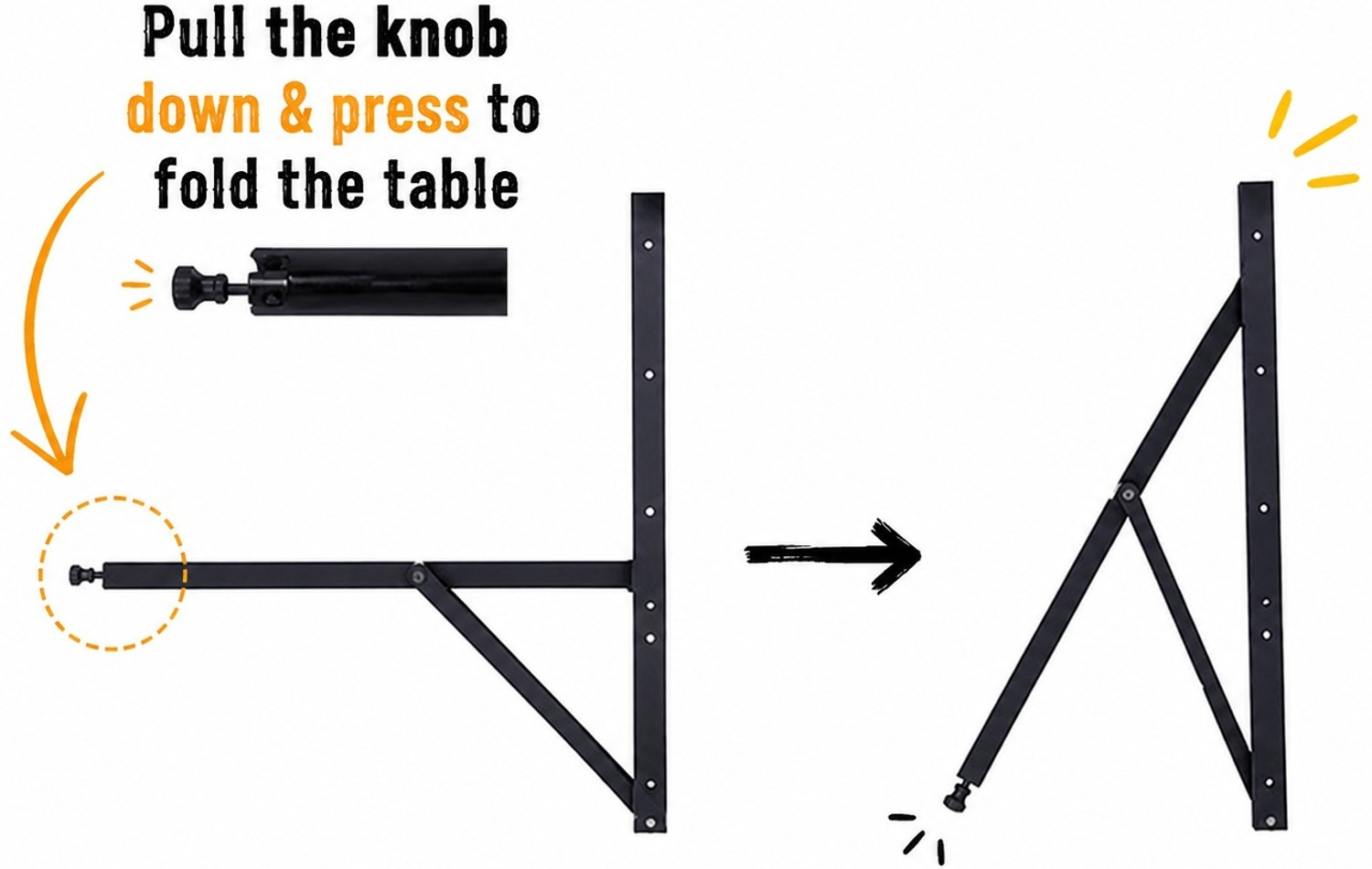 Image of shilpind 30 Inch Heavy Duty Folding Shelf Table Bracket 100Kg 3 Seater | Pack of 2 | 2.5 Ft Wall Mount Shelf Bracket