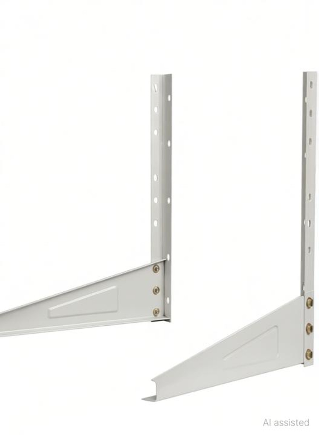 Image of TWONE Heavy Duty Air Conditioner Outdoor Wall Mounting Brackets Ac out door stand for 1 Ton, 1.1 Ton, 1.2 Ton, 1.5 Ton, 2 Ton Outdoor Units (Pack of 1,White) 500mm x 160mm Shelf Bracket