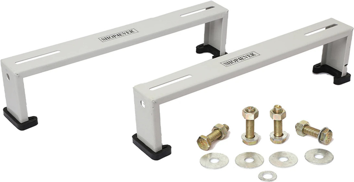 Image of Shop4Ever 100% High Quality Metal Floor AC Stand, Special Coated Super Quality Split Ac Outdoor Unit Stand for Up to 2 Ton Air Conditioner. 43.5cm x 5cm Shelf Bracket