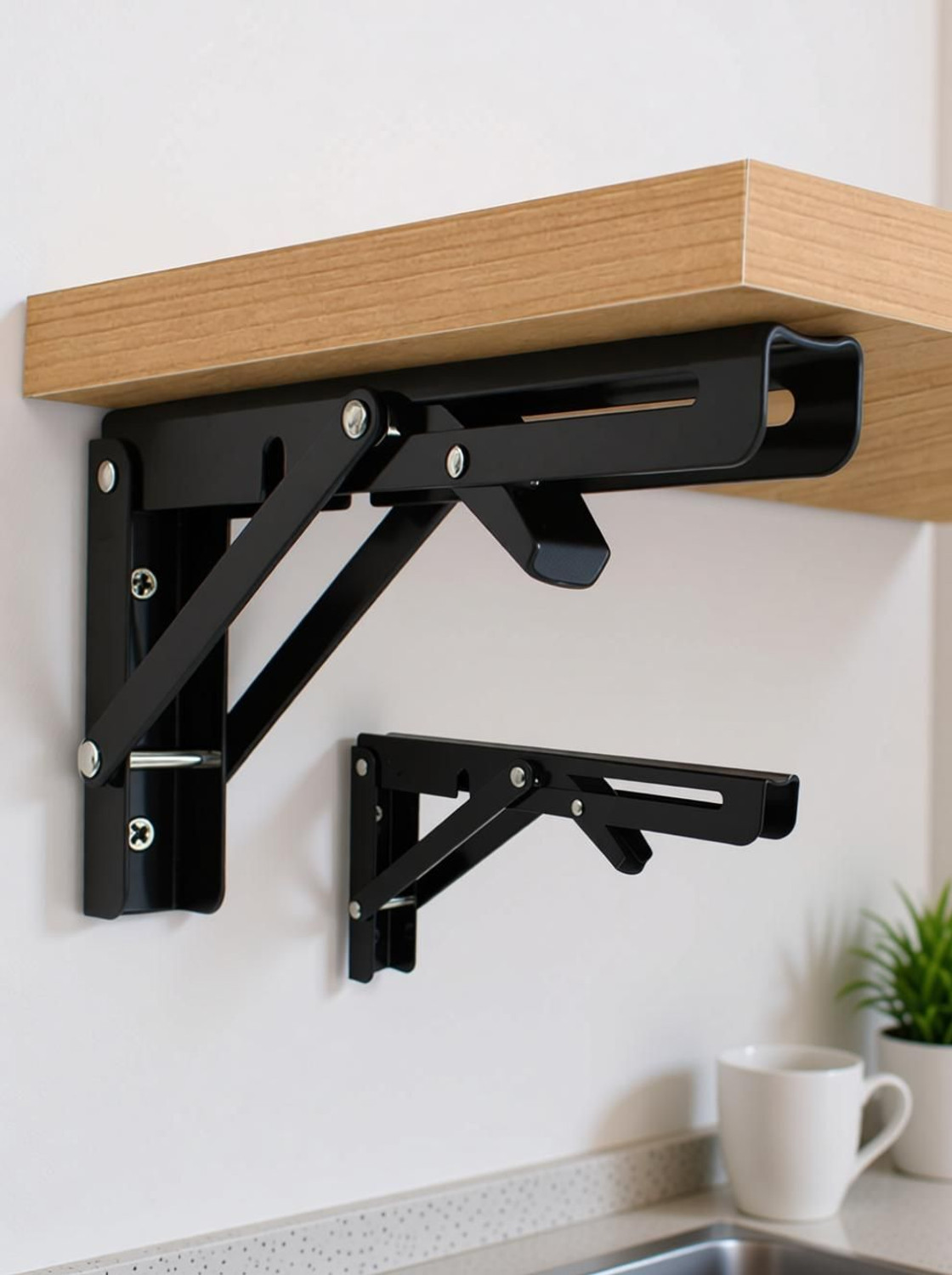 Image of kunj sales ks-folding shelf bracket-20 cm 20 Shelf Bracket