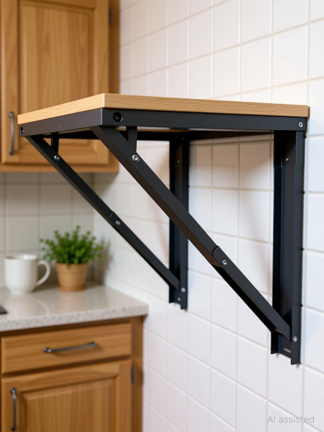 Image of NXG Heavy duty foldable table bracket 18 inch 18 inch Shelf Bracket (Steel)