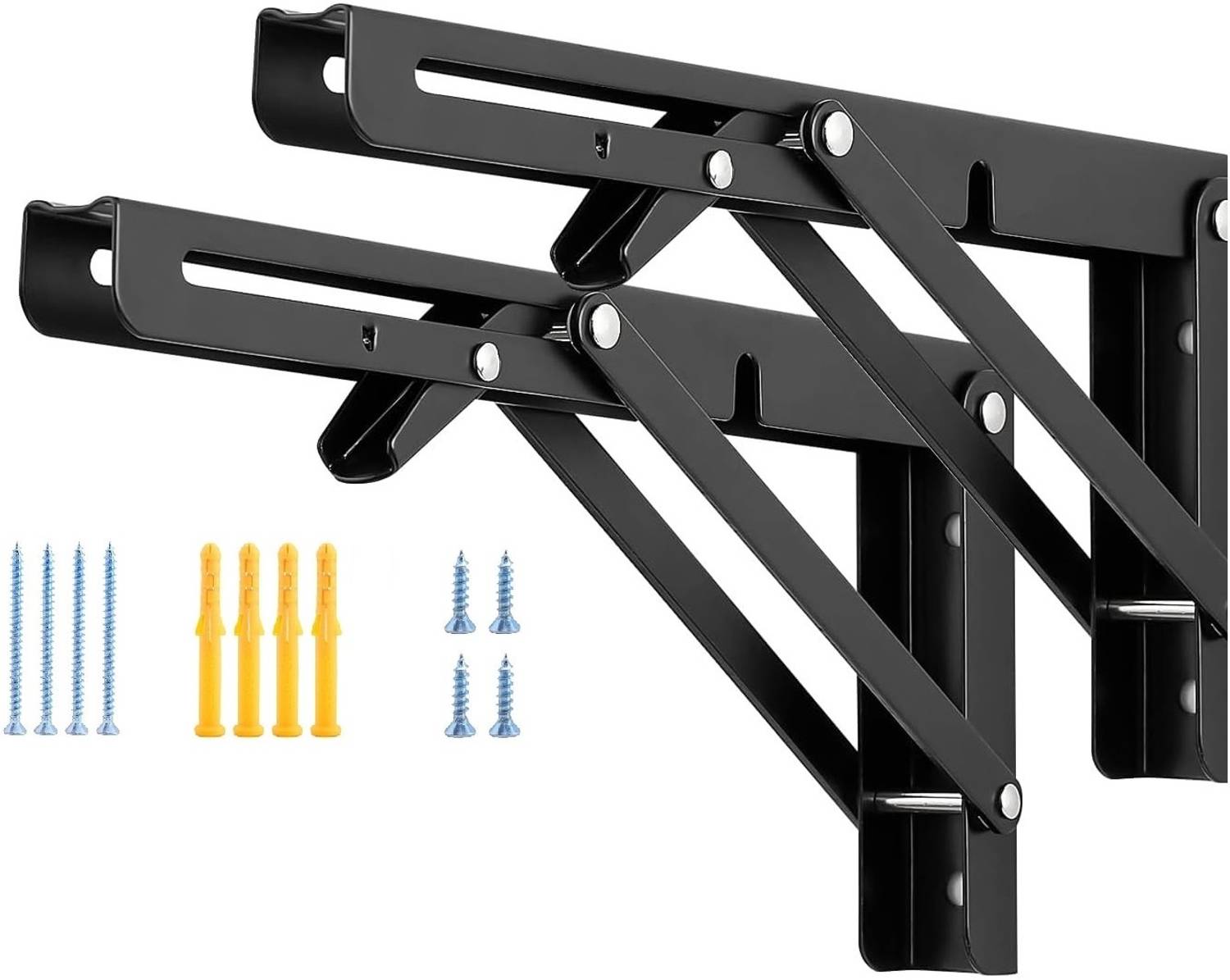 TROVEXX Metal Folding Shelf Bracket 30cm Stainless Steel