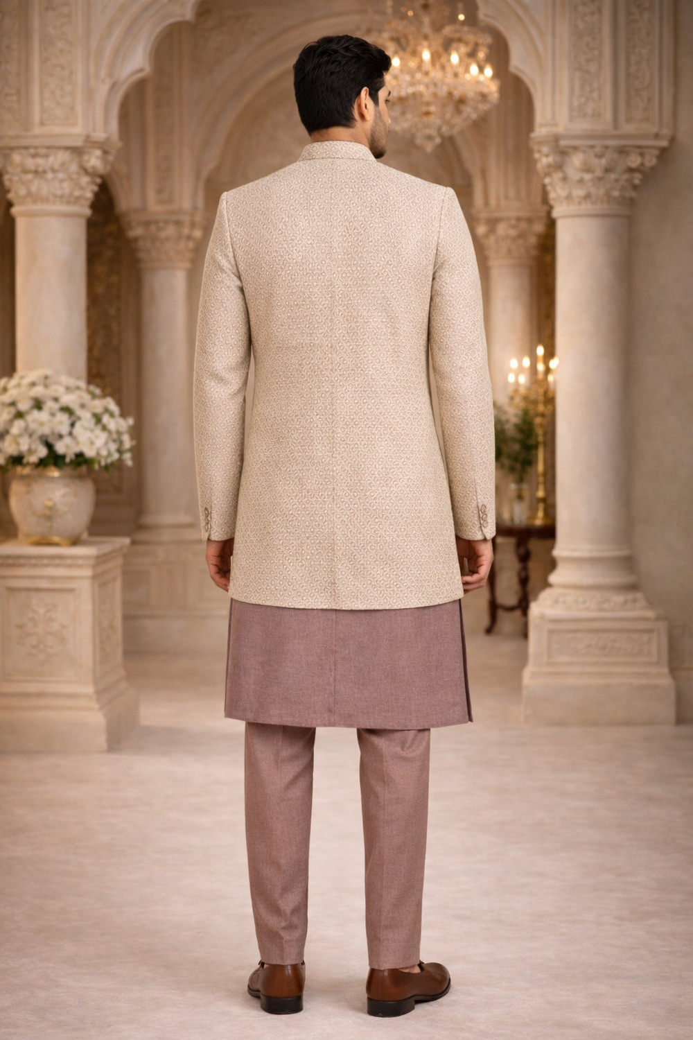 Image of XEPON Self Design Sherwani