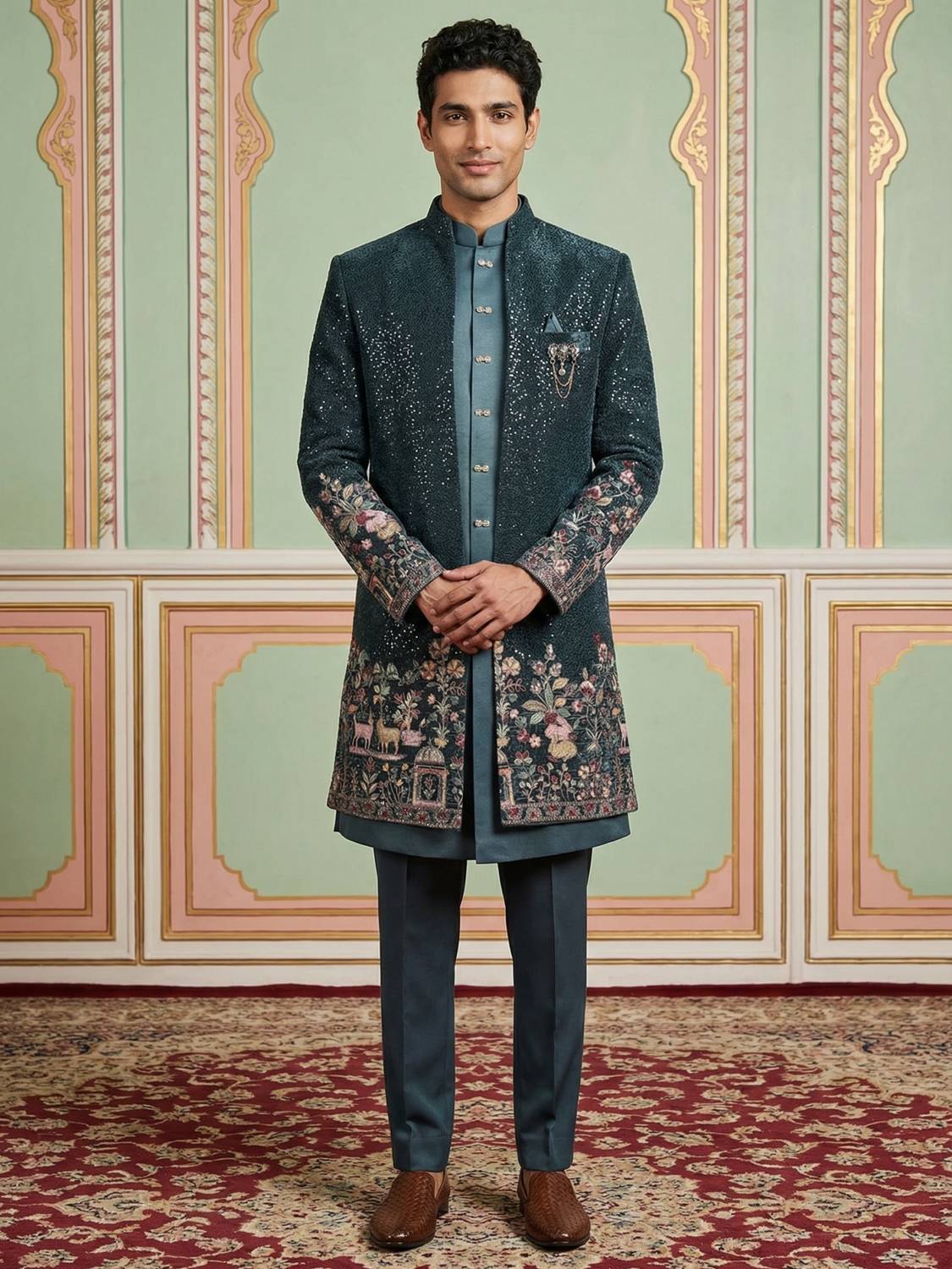 Jompers Embroidered Sherwani - Image 4