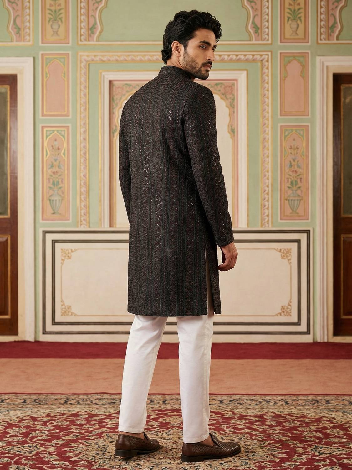 Jompers Embroidered Sherwani - Image 3