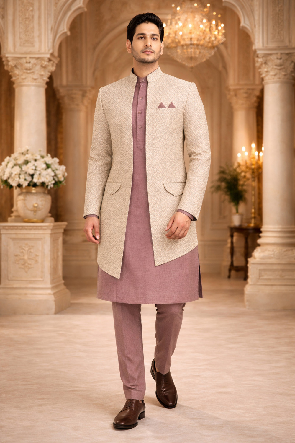 Image of XEPON Self Design Sherwani