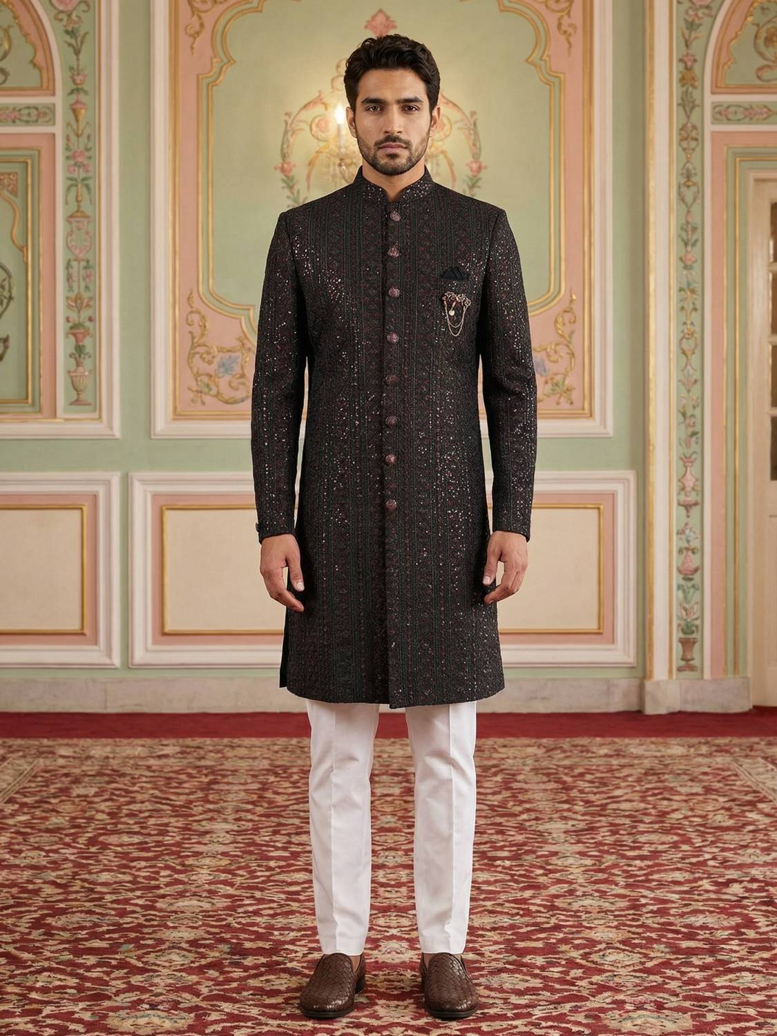 Jompers Embroidered Sherwani - Image 5