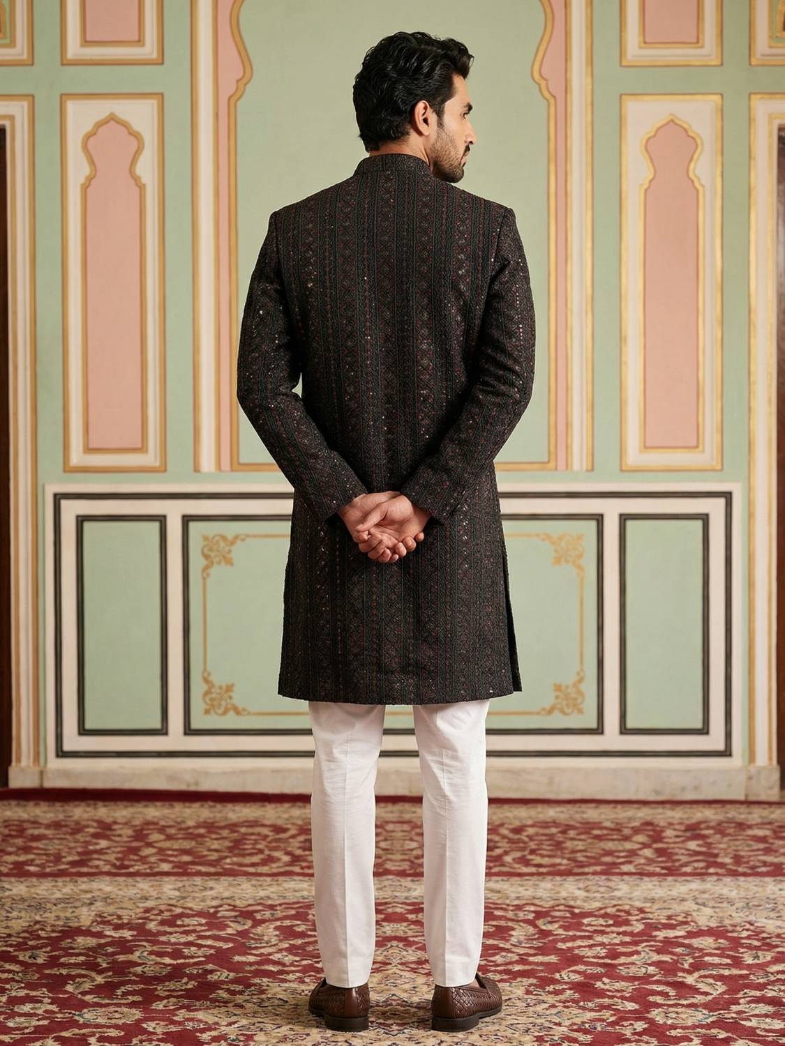 Jompers Embroidered Sherwani - Image 2