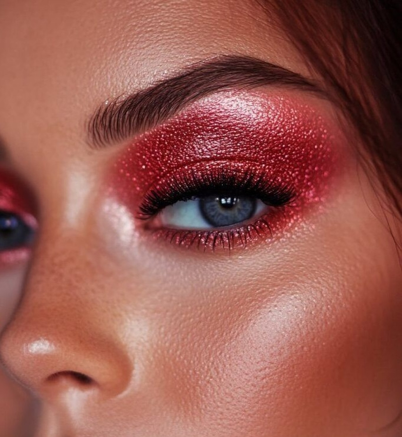 Image of DARYUE Red Metallic Glitter Powder for Glamorous Looks