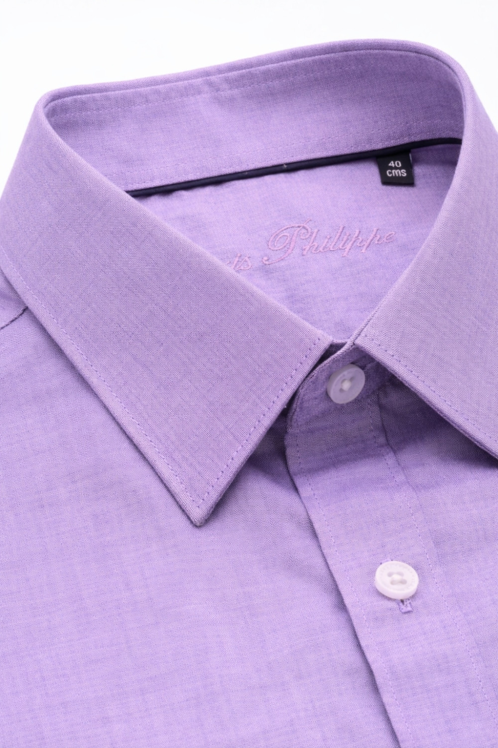 Image of LOUIS PHILIPPE Men Solid Formal Purple Shirt