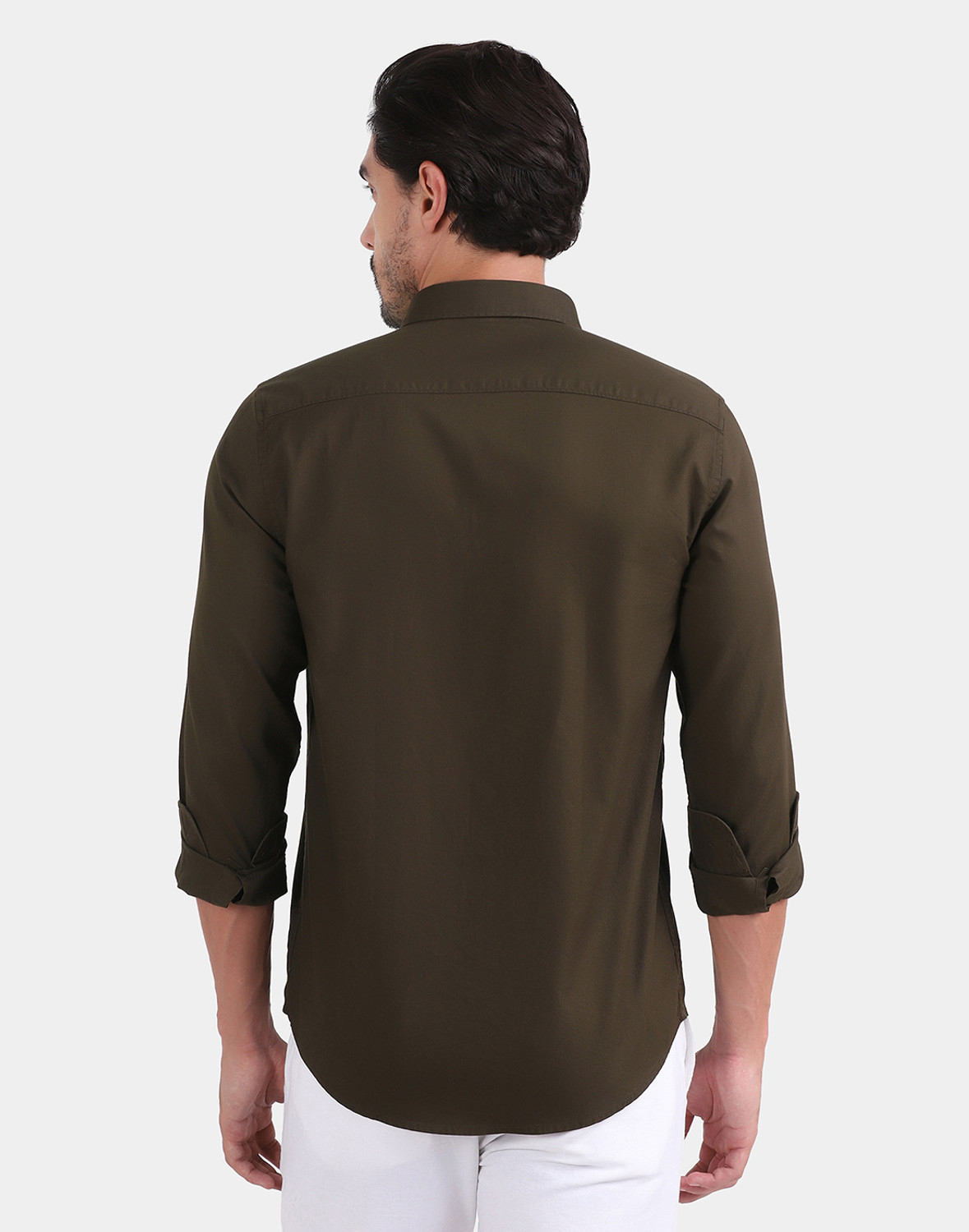 Image of Blackberrys Men Printed Casual Brown Shirt