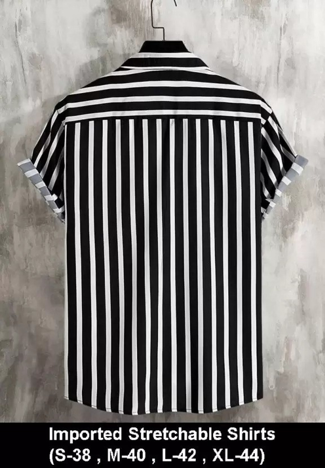 Image of PINAKPANI Men Striped Casual Black Shirt