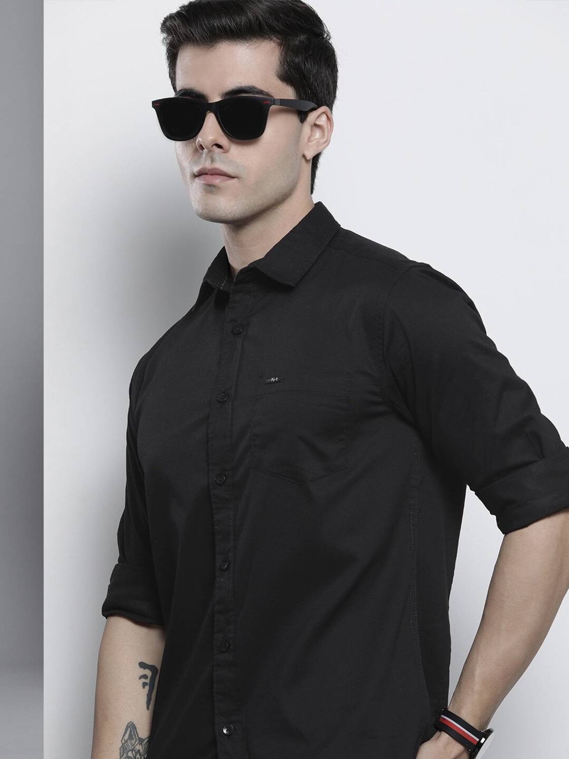 The Indian Garage Co. Men Black Casual Shirt
