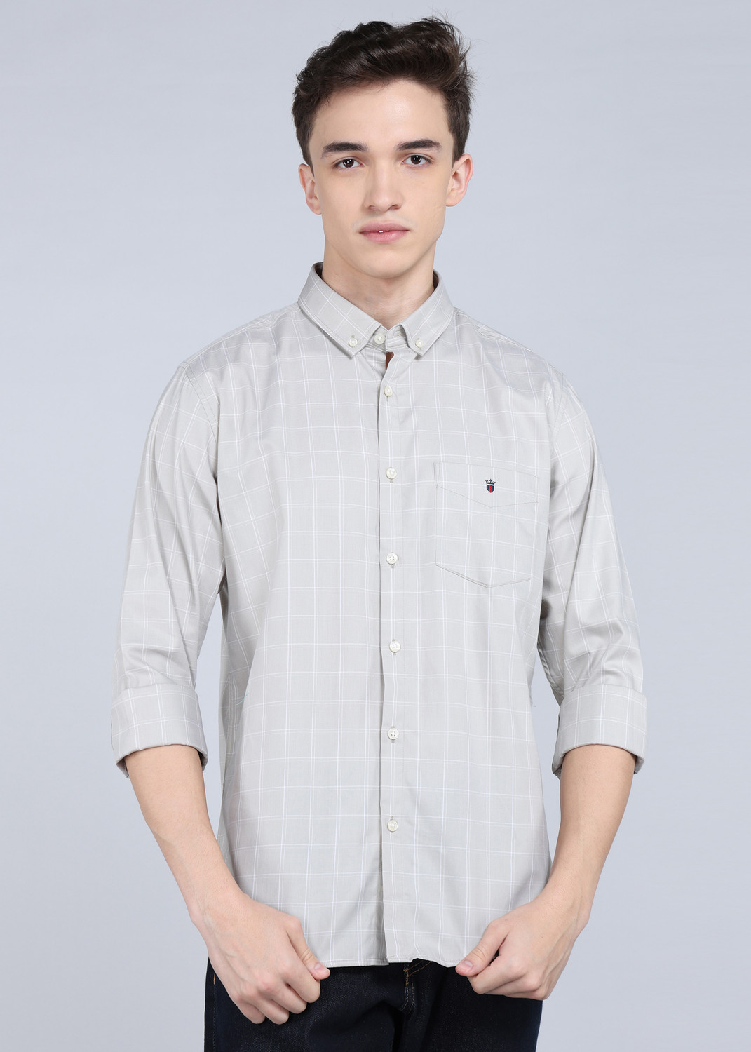 Image of Louis Philippe Sport Men Slim Fit Checkered Casual Shirt
