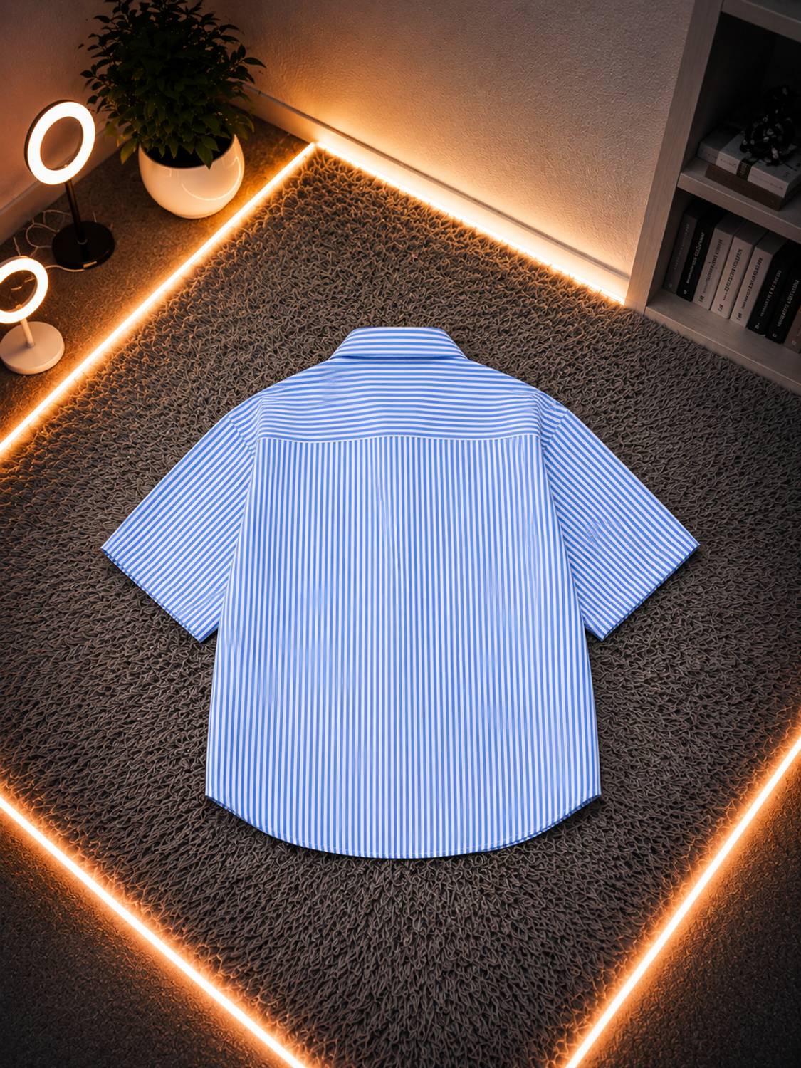 Asta Moda Blue, White Striped Casual Shirt - Image 2