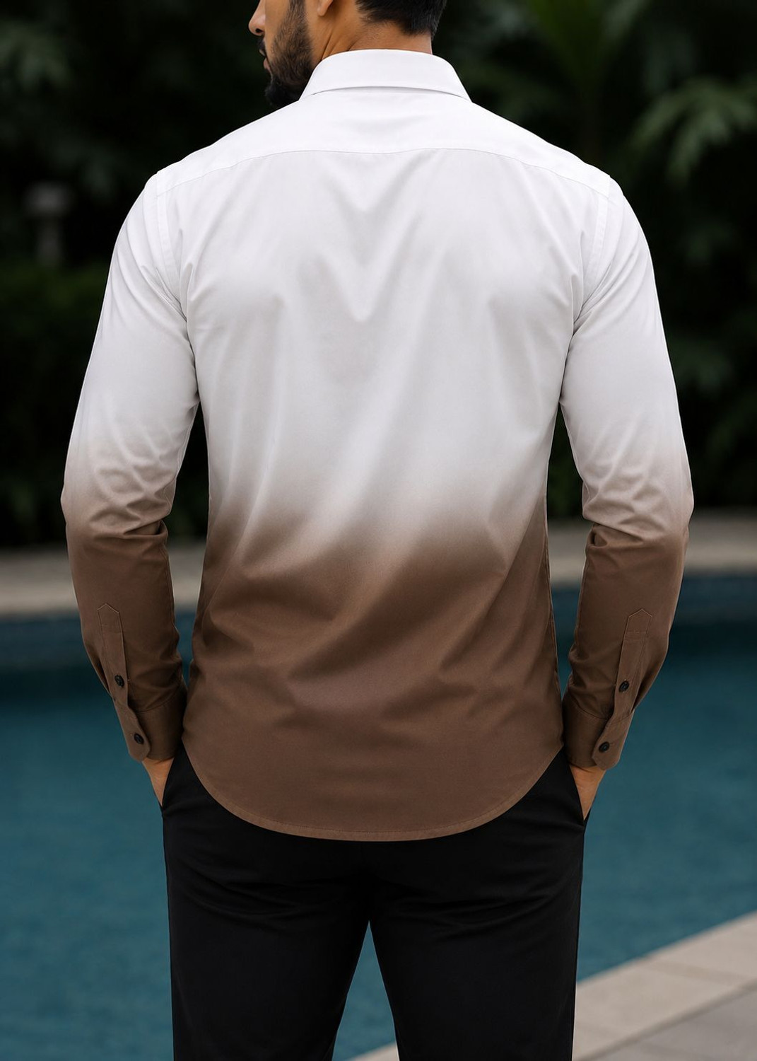Image of indicare Men Dyed /Ombre Casual Multicolor Shirt