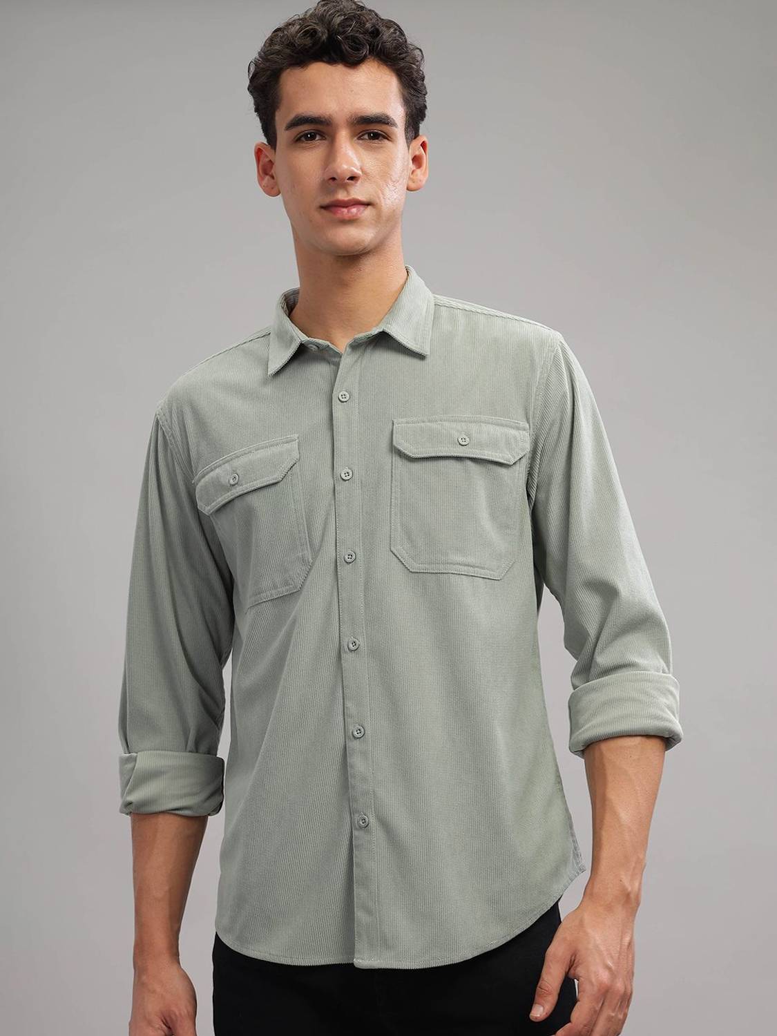 HERE&NOW Men Grey Casual Shirt - Image 2