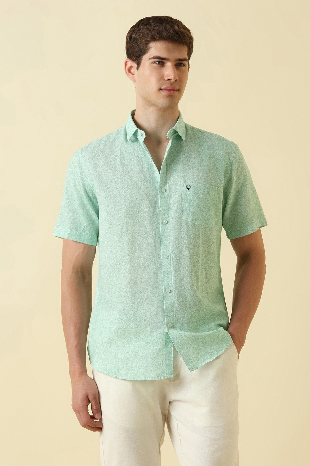 Allen Solly Men Comfort Fit Solid Casual Shirt - Price History