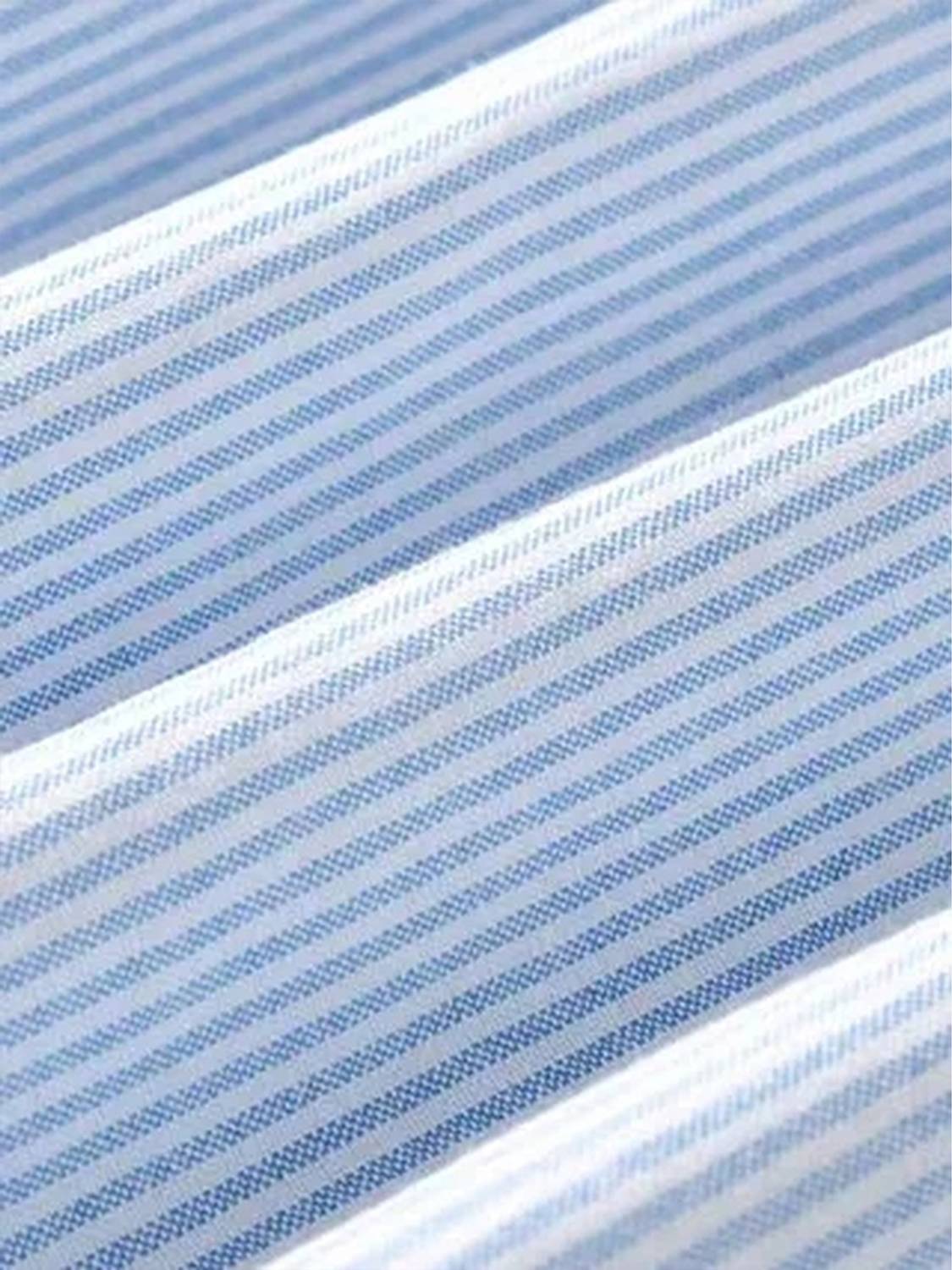 Asta Moda Men Striped Casual Blue, White Shirt - Image 3