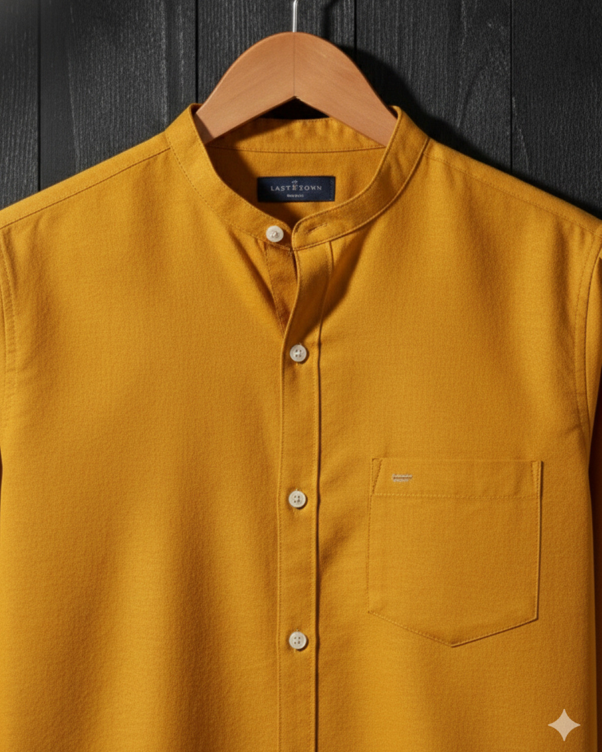 Image of Voroxy Men Solid Casual Yellow Shirt