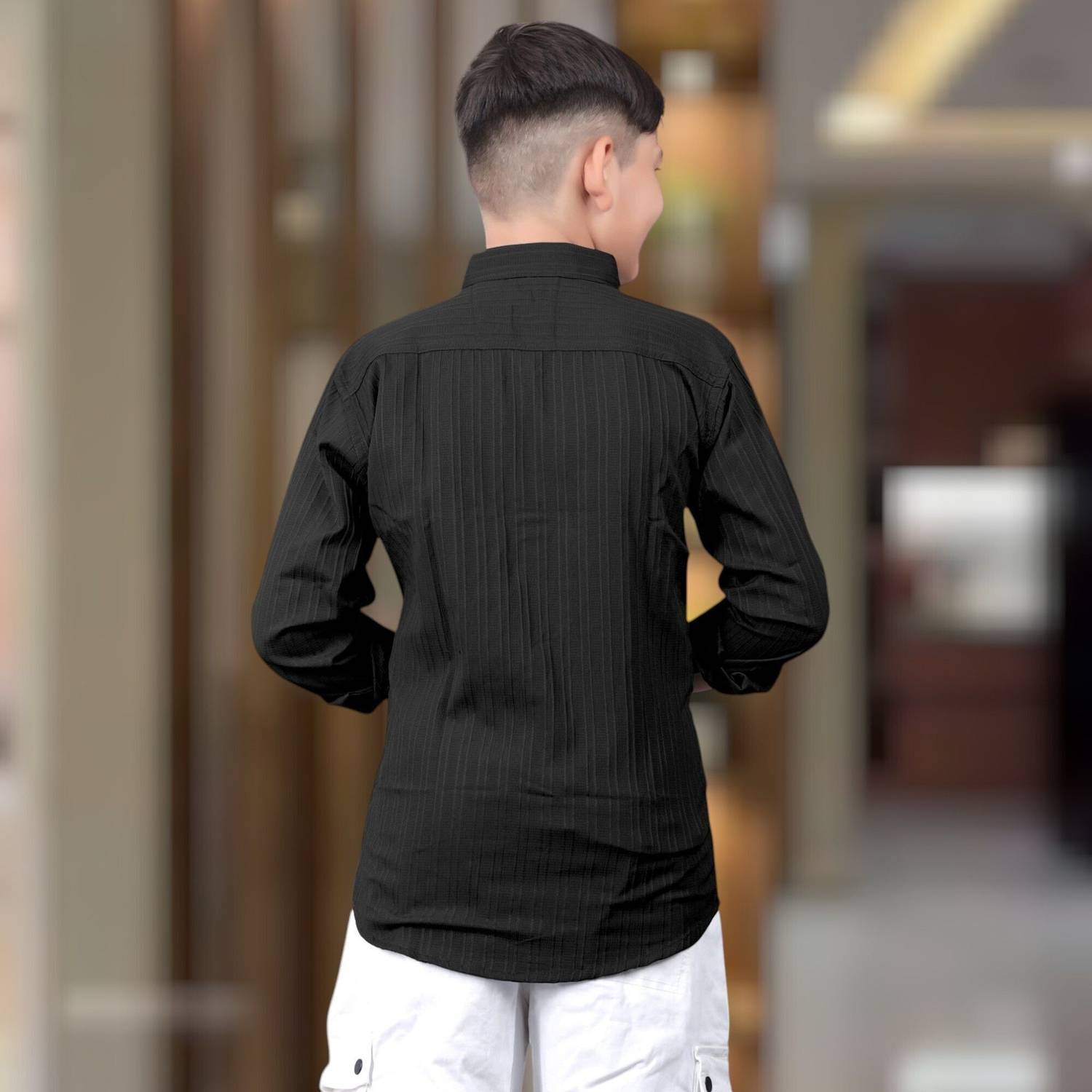 childrens black dress shirt DHTS Boys Short Sleeve for Kids Uniform Shirts 2T and easy to wear tuxedo shirt Kids Dress Shirt  Black