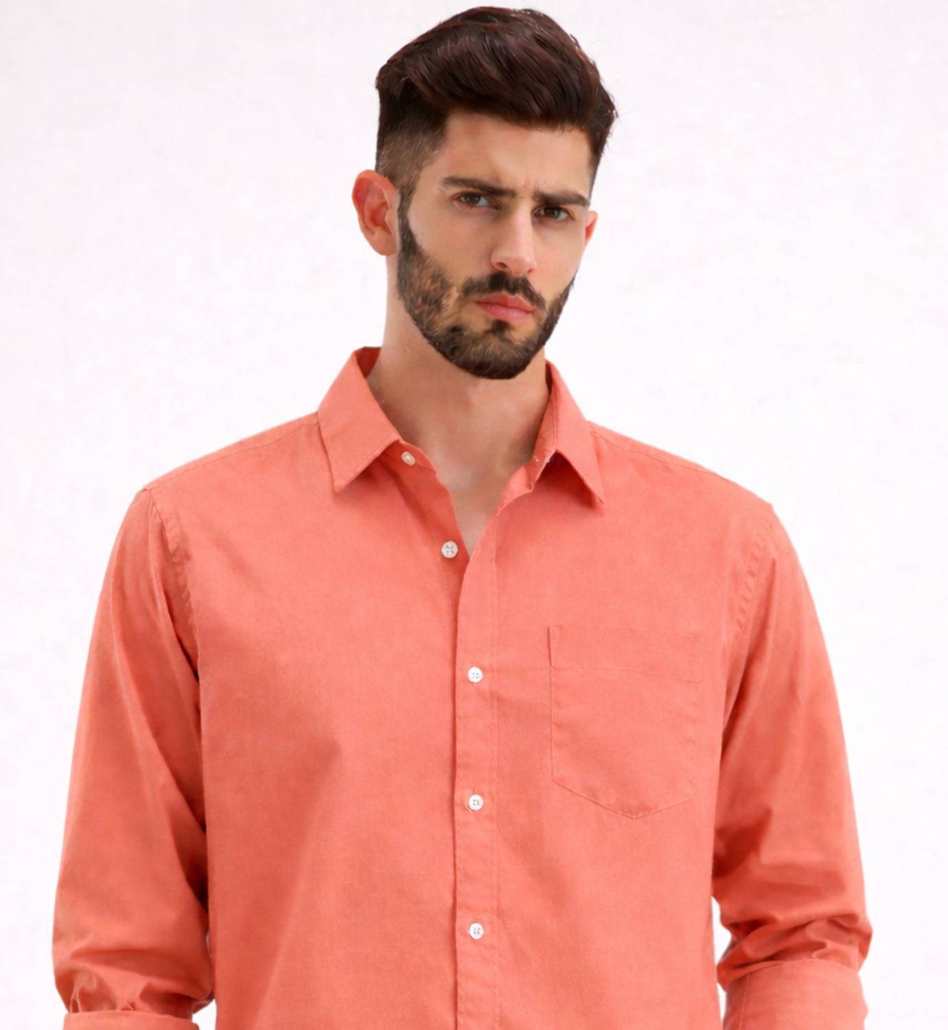NETTO UOMO Men Orange Casual Shirt - Image 4