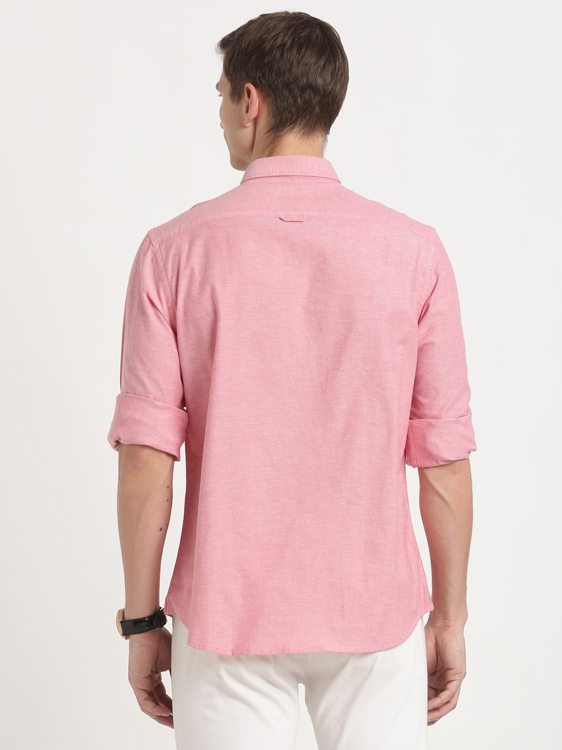 Image of INDIAN TERRAIN Men Slim Fit Solid Casual Shirt