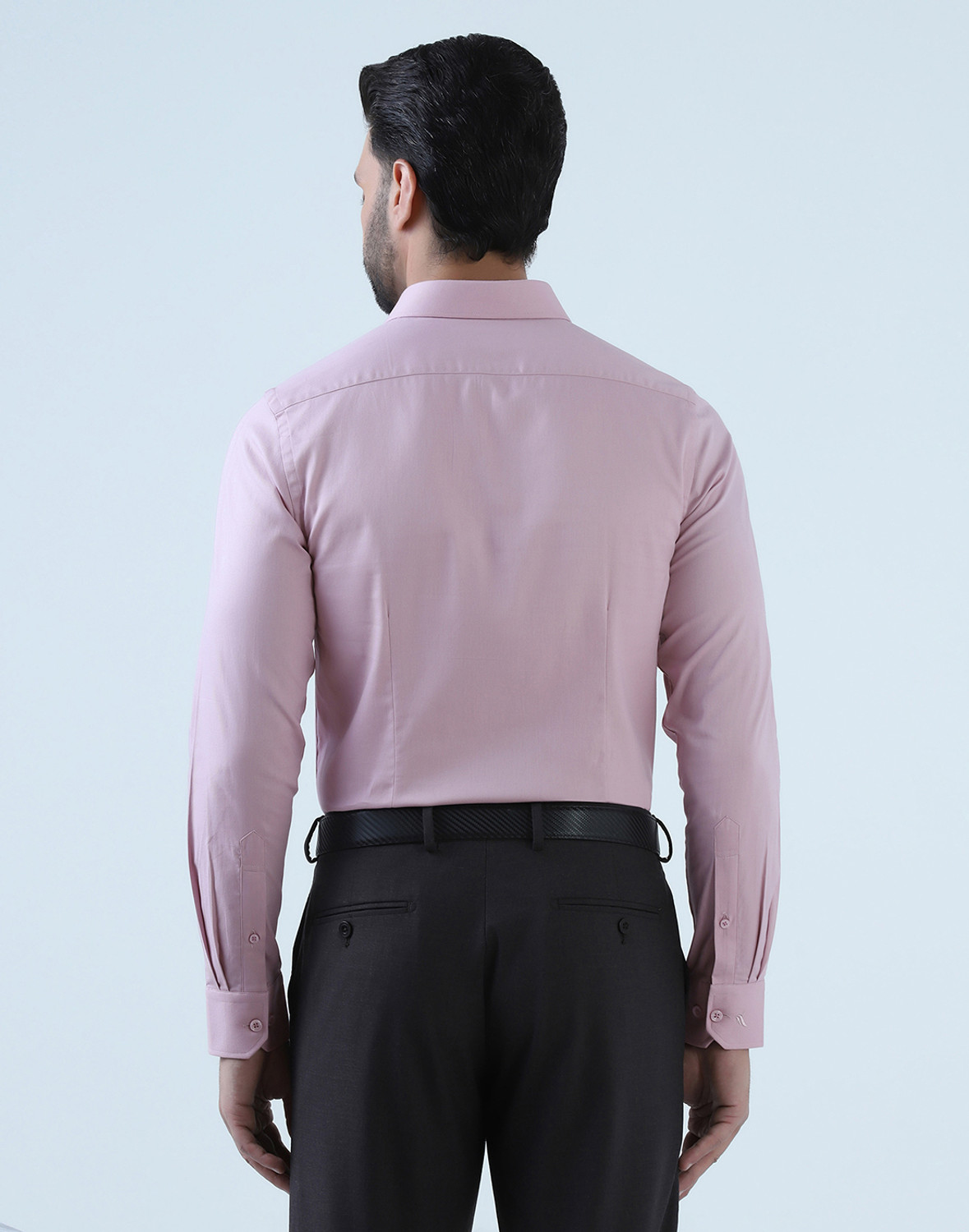 Image of Blackberrys Men Self Design Formal Pink Shirt