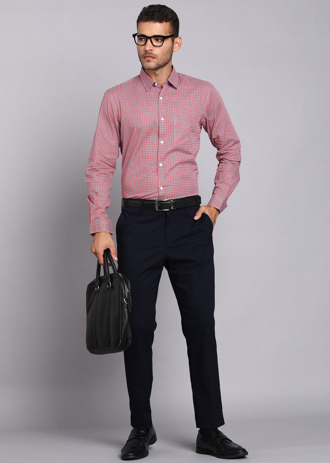 Image of PETER ENGLAND Men Checkered Formal Multicolor Shirt