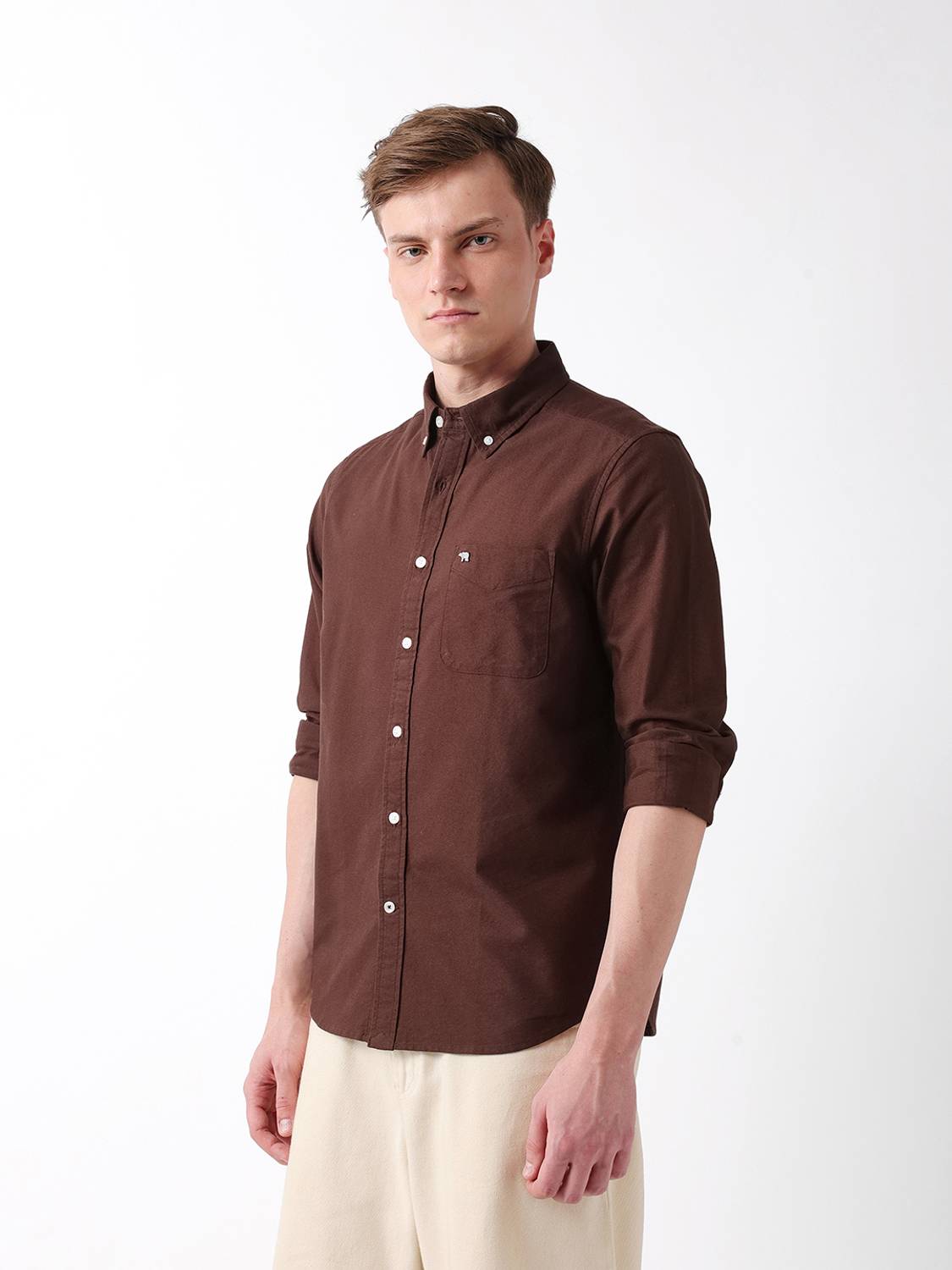 THE BEAR HOUSE Men Brown Casual Shirt - Image 3