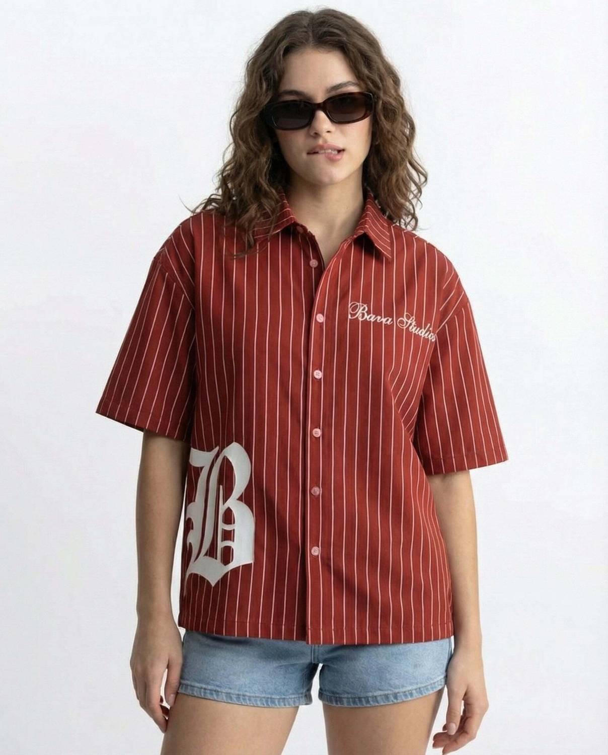 Bava Men & Women Red Striped Shirt - Image 4